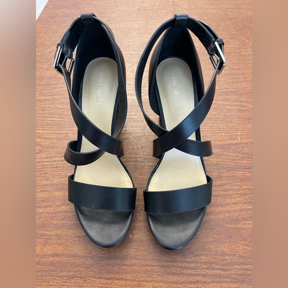 Nine West High Heel Black Sandals